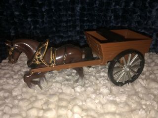 Miniature Horse And Riding Cart (plastic)