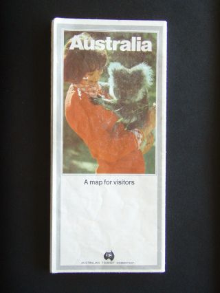 Australia A Map For Visitors Tourist Commission 4th Edition Map
