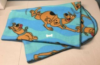 Vintage Scooby Doo Fleece Throw Blanket Lightweight Hanna Barbera 43 X 58