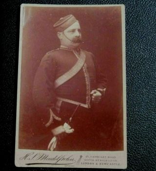 Military Man In Uniform.  Cabinet Photo By H S Mendelssohn,  C1880s.