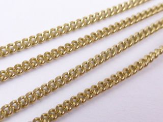 Vintage 9ct Yellow Gold Fine Curb Link Necklace Chain 18 " 3.  4g N62