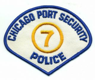 Chicago Il Port Security Police Patch - Cheesecloth Back - Illinois