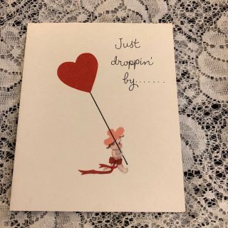 Vintage Greeting Card Valentine Norcross Mini Little Cupid Angel Heart