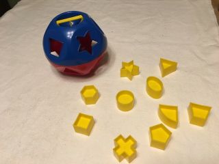 Vintage Tupperware Shape - O - Ball Toys Complete With Shapes Prism Ball