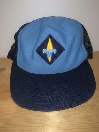 Vintage Boy Scouts Bsa 2000s Blue Baseball Style Hat/cap Webelos Patch Cub