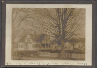 Assonet,  Ma,  Home Of George B.  Cudworth,  Rare Oversized Real Photo Pc C 1910 - 20