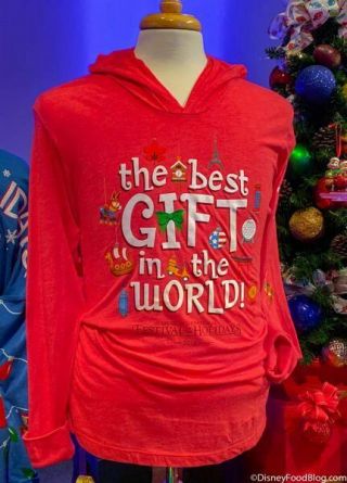 Disney Parks Epcot Festival Of The Holidays 2019 Chip & Dale Hoodie S M L Xl Xxl