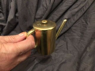 Vintage Solid Brass Handmade Model Oil Can - Steam Oil - Traction Engine Loco Etc