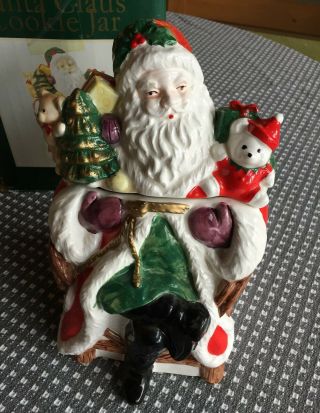 Dayton Hudson Santa & Santa Bear Cookie Jar - 1994 Clown Bear W/box