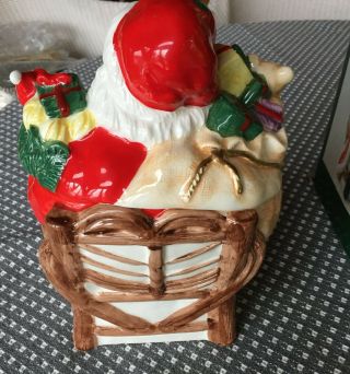 Dayton Hudson Santa & Santa Bear Cookie Jar - 1994 Clown Bear w/box 3