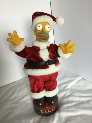 Homer Simpson Talking Dancing Santa,  2002 Gemmy Industries
