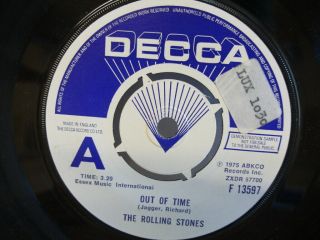 The Rolling Stones - Out Of Time - Decca F 13597 Uk 7 " 45 Demo / Promo Scarce