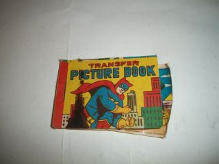 Vintage Transfer Picture Book Decals Circa 1960s Batman Cover