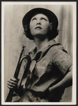 Art Deco Girl Scout Leader W/ Bugle 