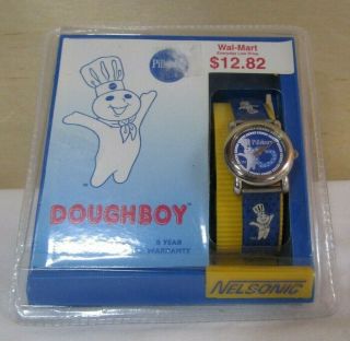 1997 Nelsonic Pillsbury Doughboy Advertising Watch Nib