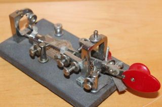 Antique Vintage Vibroplex Telegraph Signal Key Keyer Bug Morse Code 4