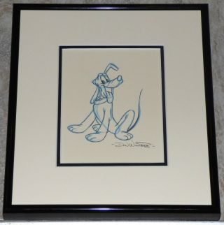 Walt Disney Pluto Don Ducky Williams Sketch Framed Lithograph Print
