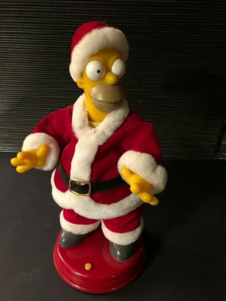 Homer Simpson " Dancing Santa Claus " By Gemmy 2002 Christmas Character