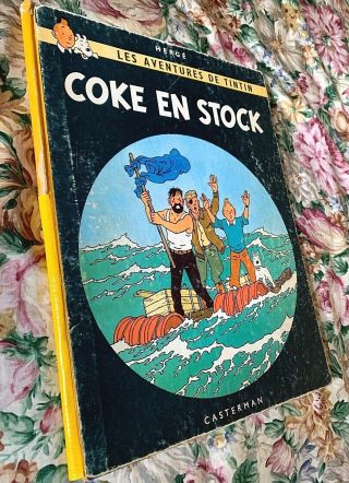 Coke En Stock Casterman 1958 1st Edition Originale Yellow Spine Herge Eo Tintin
