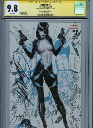 Domino 1 Variant Cover A Cgc 9.  8 J Scott Campbell