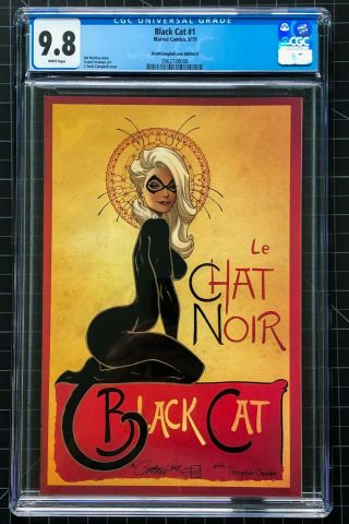 Black Cat 1 J.  Scott Campbell Cover D Cgc 9.  8 2062748008 (le Chat Noir)