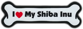 Dog Bone Magnet: I Love My Shiba Inu | For Cars,  Refrigerators,  More