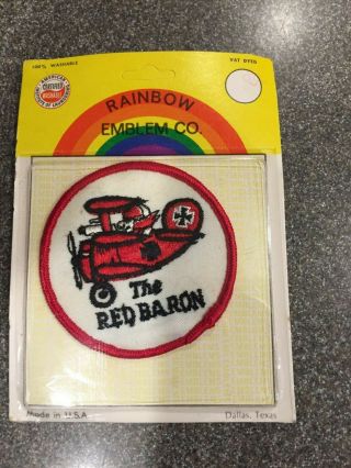 Vintage Red Baron Patch 1960 