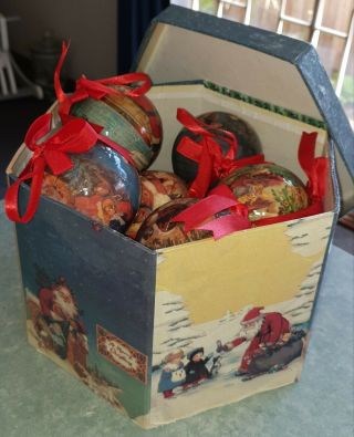 12 Vintage Christmas Baubles Box Holiday Funhouse From Dimmeys Forges
