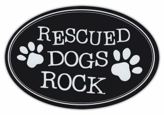 Oval Shaped Pet Magnets: Rescued Dogs Rock | Cars,  Trucks,  Refrigerators