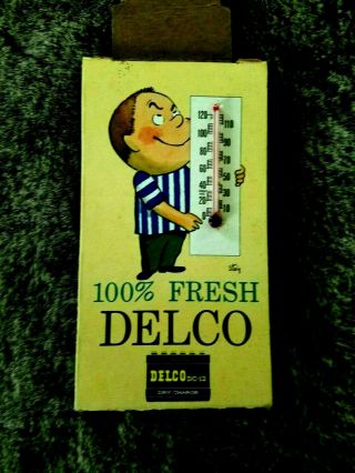 Delco Battery Advertising Thermometer For Visor William Steig Cartoon