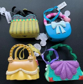 Disney Parks Handbag Ornament Alice in Wonderland,  Anna,  Ariel,  Belle NWT 2