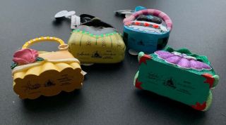 Disney Parks Handbag Ornament Alice in Wonderland,  Anna,  Ariel,  Belle NWT 3