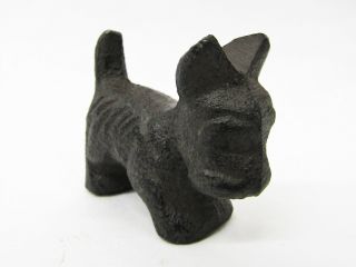 Tiny Wee Miniature Rustic 2 " Long Cast Iron Scottie Scottish Terrier Westie Dog