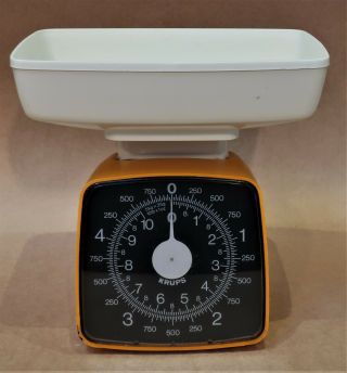 Vintage Retro Orange Krups Kitchen Scales Very Accurate 1970s