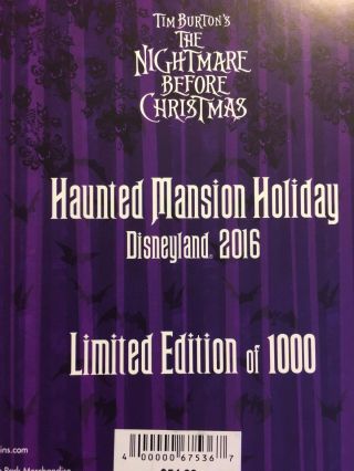 Disneyland 2016 HAUNTED MANSION HOLIDAY JUMBO PIN Disney Jack NBC Nightmare LE 3