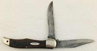 Vintage Case Xx 6265 - Sab 2 Blade Folding Pocket Knife 4 " Made In Bradford Pa Usa