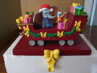 Disney Dumbo Christmas Train Stocking Holder Timothy Q.  Mouse