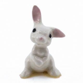 Hagen Renaker Miniature Ceramic White Baby Rabbit Figurine