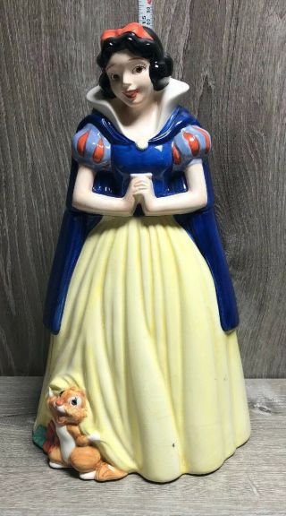 Disney Large Vintage Snow White Cookie Jar Canister Treasure Craft