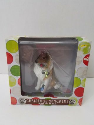 Adorable Sandicast Collie Christmas Light Ornament Gift Puppy Dog Sable
