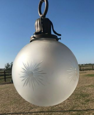 Vintage Mid Century Modern Atomic Starburst Light Hanging Mcm Swag Lamp