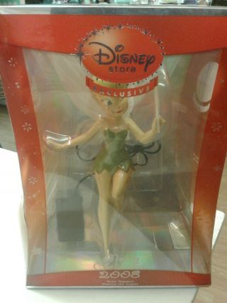 2008 Tinkerbell Christmas Tree Topper Disney Store Exclusive Wings Light Up