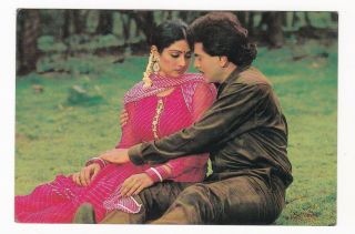 Sridevi & Jeetendra,  Sri Devi Bollywood Postcard (venus F 84)