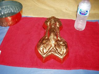 Vintage Copper / Tin Lined Lobster Shaped Cake Pan / Jello Mold