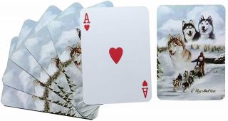 Siberian Huskies Dog Poker Playing Card Set Of Cards By Ruth Maystead Husky