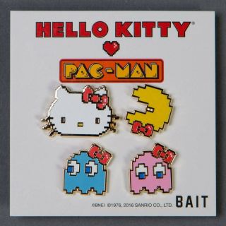 Bait X Sanrio X Pac - Man Hello Kitty Pac - Man Ghosts 4 Pins Set Multi