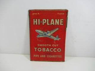 Hi - Plane Tobacco Sign Vtg Cardboard Easel Back Shop Smooth Cut Tin Shape 1940s