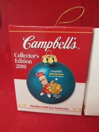 1993 & 2000 Campbell ' s Soup Christmas Ornaments - Collector ' s Edition - NIB 3