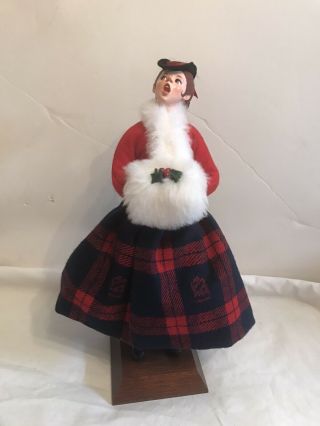 Vintage Simpich Character Doll Christmas Muff Lady Caroler 1980