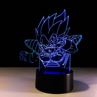 Dragonball Z Saiyan Vegeta 3d Desk Table Lamp Led Light Decorative Lantern